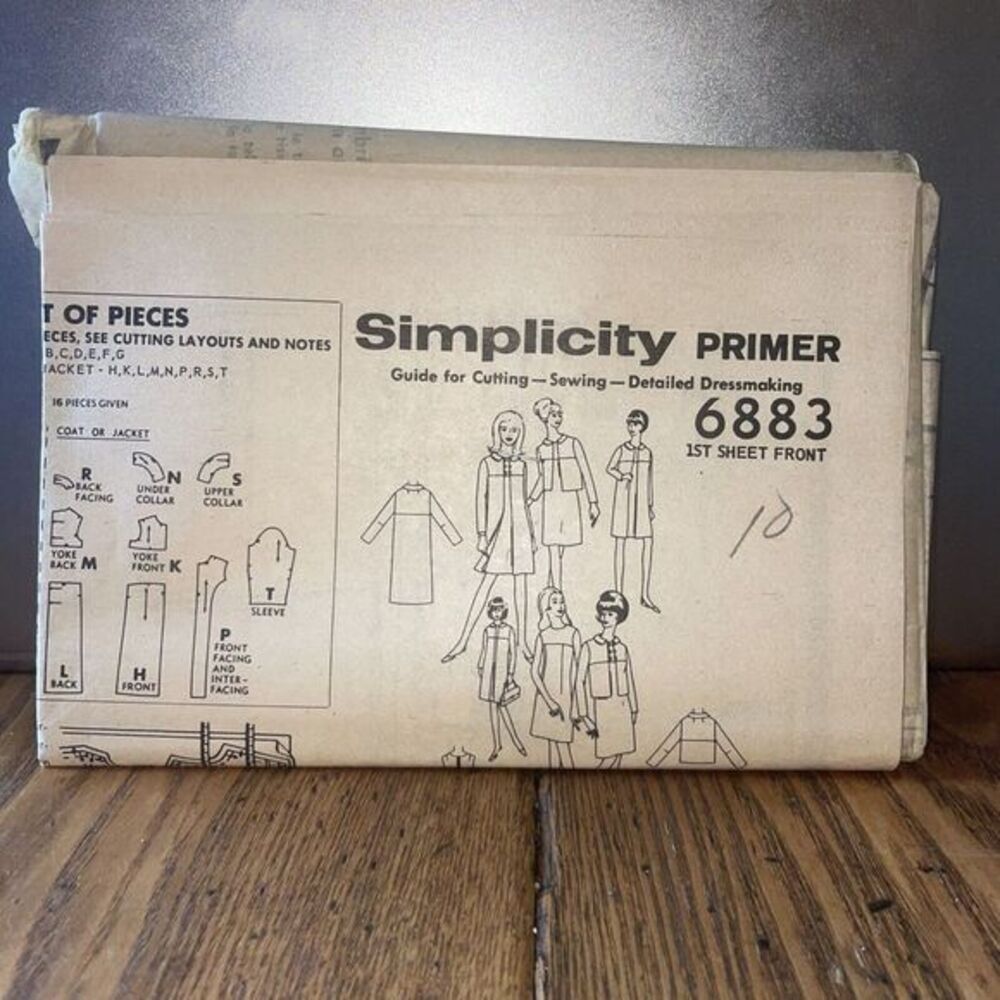 Simplicity Primer 6883 Jacket Size‎ 10